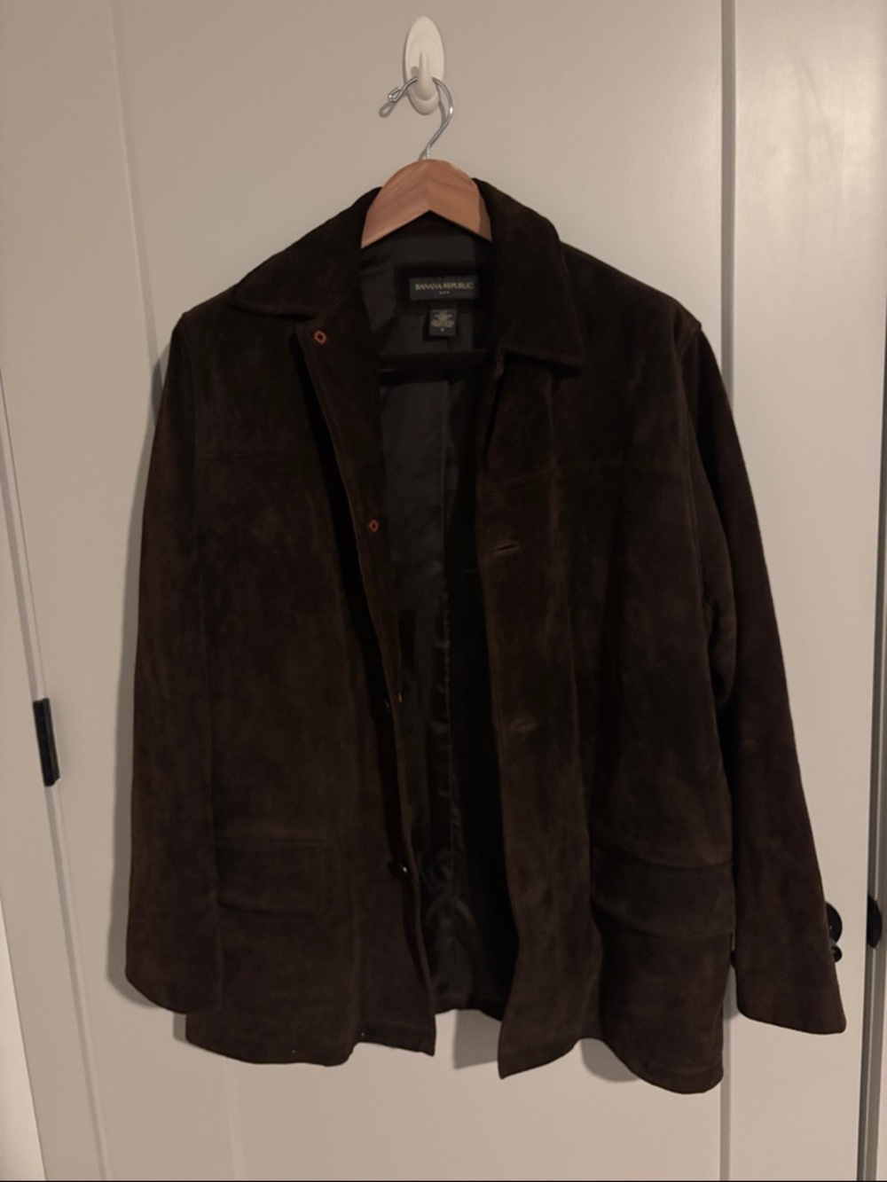 Banana Republic Vintage Men’s Brown Suede Casual Shirt Jacket